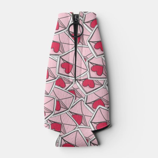 Valentijnse kunsten op enveloppen flesjeskoeler (Achterkant)