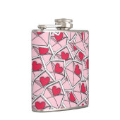 Valentijnse kunsten op enveloppen heupfles (Rechts)