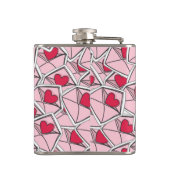 Valentijnse kunsten op enveloppen heupfles (Achterkant)