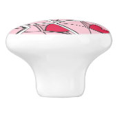 Valentijnse kunsten op enveloppen keramische knop (Zijkant)