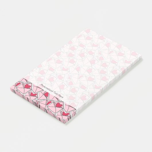 Valentijnse kunsten op enveloppen post-it® notes (Schuin)
