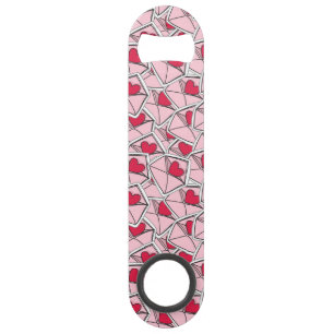 Valentijnse kunsten op enveloppen speed flessenopener