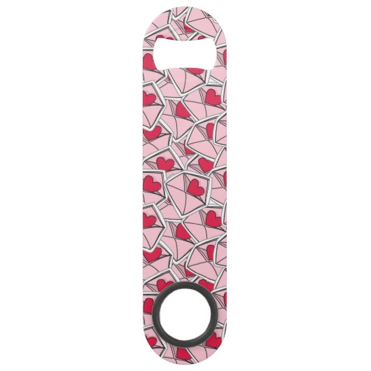 Valentijnse kunsten op enveloppen speed flessenopener (Voorkant)