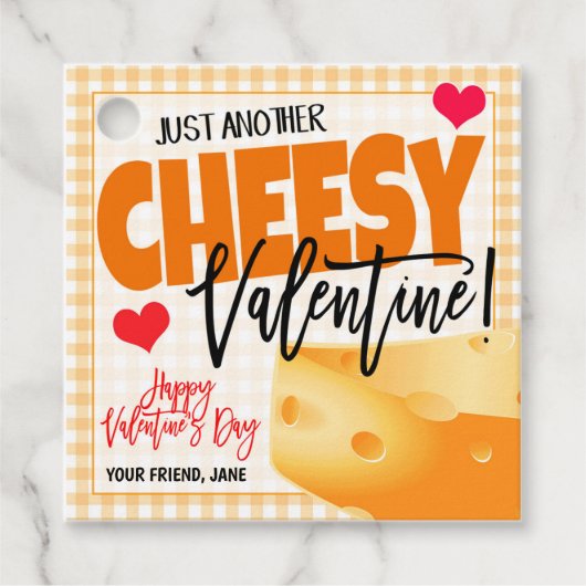 Valentijnse Labels Cheesy Gift (Voorkant)