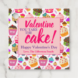 Valentijnse Labels neem je het taartgeschenk