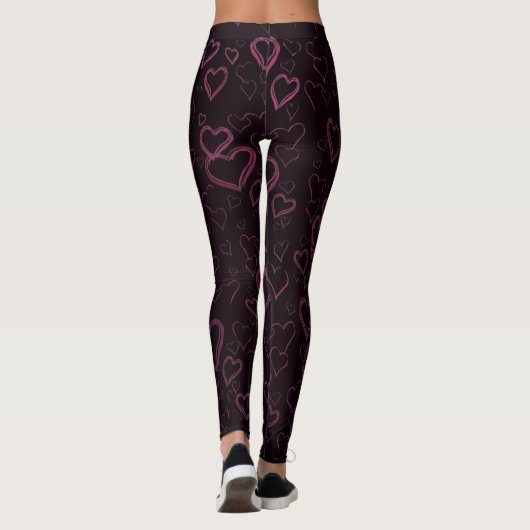 Valentijnse Leggings gecompliceerde harten Legging (Achterkant)