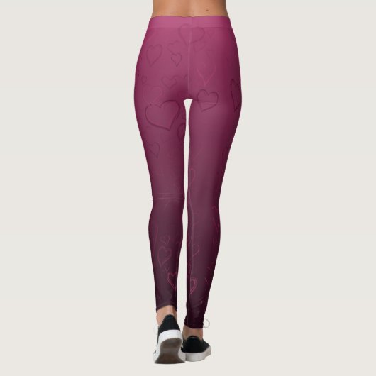 Valentijnse Leggings gecompliceerde harten Legging (Achterkant)
