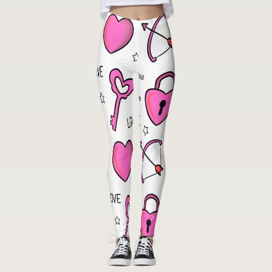 Valentijnse Leggings Hart en Zeer belangrijke All- (Voorkant)