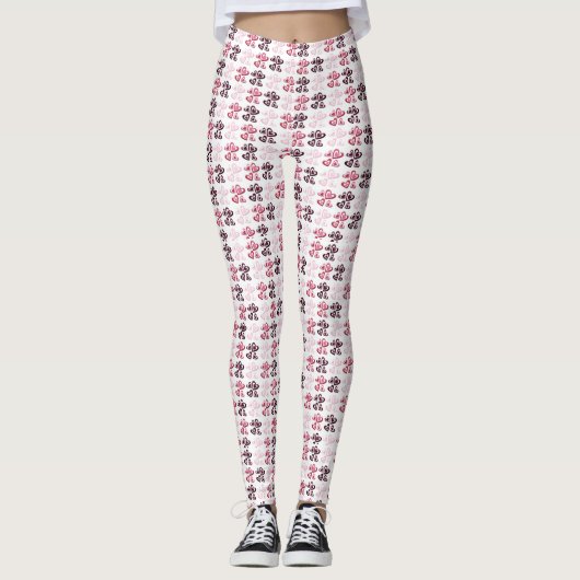 Valentijnse Leggings Hartontwerp voor dames (Voorkant)