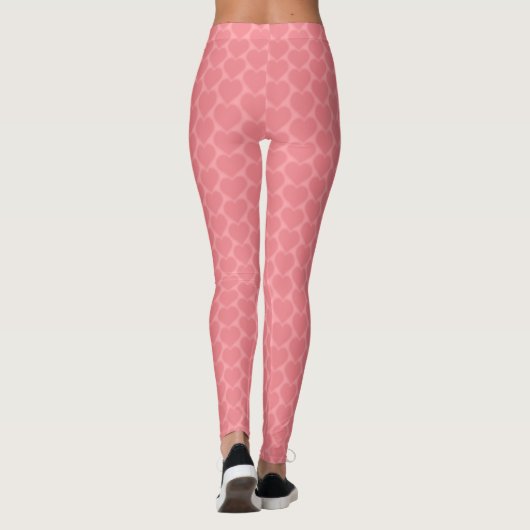 Valentijnse Leggings Roze harten Leggings (Achterkant)