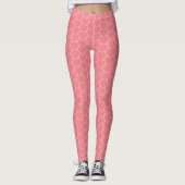 Valentijnse Leggings Roze harten Leggings (Voorkant)