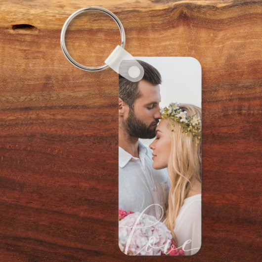 Valentijnse  Liefde Foto Couple Keepomwille Sleutelhanger (Voorkant)