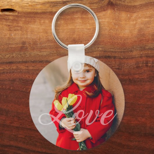 Valentijnse Liefde Foto Keepomwille Sleutelhanger (Voorkant)