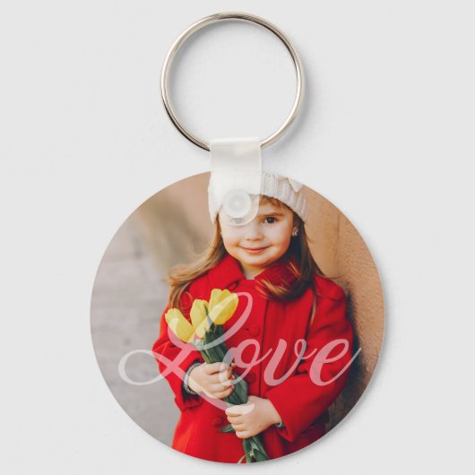 Valentijnse Liefde Foto Keepomwille Sleutelhanger (Achterkant)