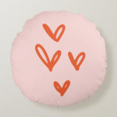 Valentijnse liefde geïnspireerd hart rond kussen (Voorkant)