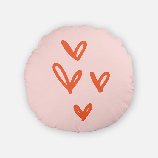 Valentijnse liefde geïnspireerd hart rond kussen