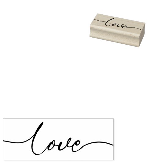 Valentijnse  liefde voor Scripted Typografie Rubberstempel (Gestempeld)