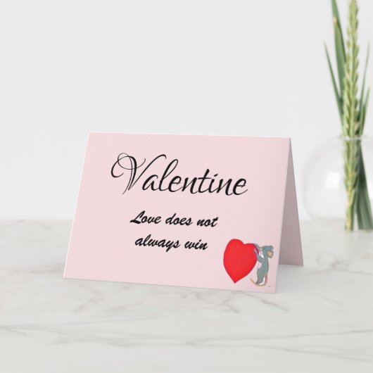 VALENTIJNSE LIEFDE WINT NIET KAART (Voorkant)