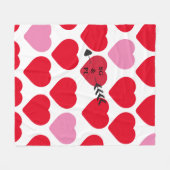 Valentijnse  liefhebbers deken harten cupids pijlb (Voorkant (Horizontaal))