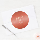 Valentijnse . Liefs. monogram. Ronde Sticker (Envelop)