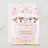 Valentijnse  Lieverd Woodland Baby shower per post Kaart (Voorkant)