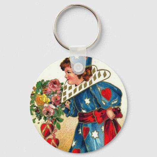 Valentijnse 'Little Pierrot' Sleutelhanger (Voorkant)