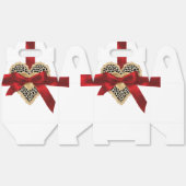 Valentijnse Luipaard Print Hart Rood Lint Gift Box Bedankdoosjes (Ongevouwen)