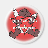 Valentijnse Magnet - Aangepaste Afrikaanse Cupid M (Voorkant)