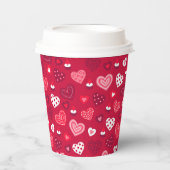 Valentijnse  maken deel uit van patroon 2 papierbe papieren bekers (Voorkant)