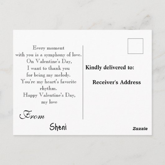 Valentijnse massage briefkaart (Achterkant)