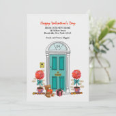 Valentijnse mededeling over verplaatsingen feestdagenkaart (Staand voorkant)