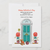 Valentijnse mededeling over verplaatsingen feestdagenkaart (Voorkant)