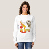 Valentijnse Meerkat Basic Sweatshirt (Voorkant volledig)