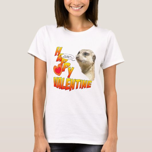 Valentijnse Meerkat Women's Bella T-Shirt (Voorkant)