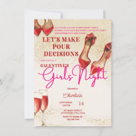 Valentijnse Meisjes Nachtfeest Kaart