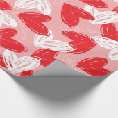 Valentijnse 'met liefde' harten cadeaupapier (Hoek)