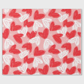 Valentijnse 'met liefde' harten cadeaupapier (Vlak)