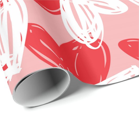 Valentijnse 'met liefde' harten cadeaupapier (Rol Hoek)