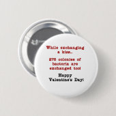 Valentijnse mevrouw Sick Kiss Ronde Button 5,7 Cm (Voorkant /achterkant)