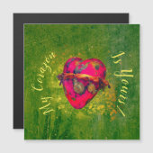 Valentijnse Mexicaanse  rode hartkaart W/Groene ka (Voorkant / Achterkant)