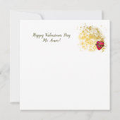 Valentijnse Mexicaanse  rode hartkaart W/Groene ka Kaart (Achterkant)