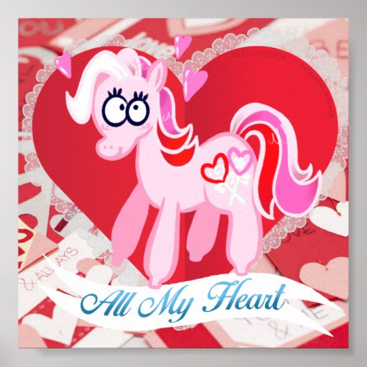 Valentijnse  Mijn kleine Pony Al Mijn Hart Poster (Voorkant)
