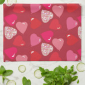 Valentijnse mini-hartafels Rode roze handdoek (Gevouwen)