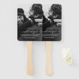 Valentijnse minimalistische vakantie handwaaier