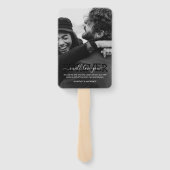 Valentijnse minimalistische vakantie handwaaier (Achterkant)