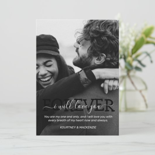 Valentijnse minimalistische vakantie kaart (Staand voorkant)