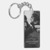 Valentijnse minimalistische vakantie sleutelhanger (Voorkant Links)