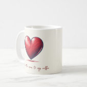 Valentijnse mok Crème aan Mijn Koffielate (Voorkant links)