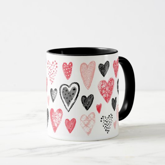 Valentijnse Mok Hartpatroon (Voorkant rechts)