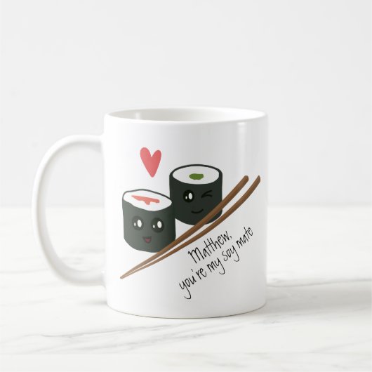 Valentijnse Mok Je bent mijn Soy Mate Kawaii Coffe (Links)